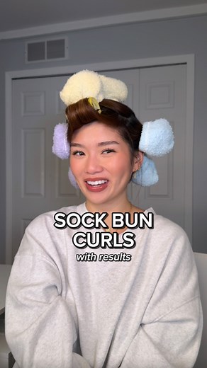 Alxandra on Instagram: "SOCK BUN CURLS WITH RESULTS! 🧦🤍 intro: @m.xriekrg"