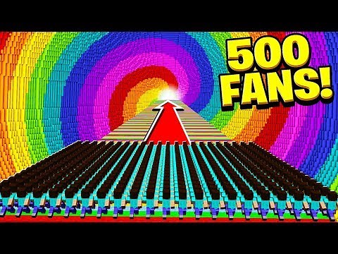 500 FANS vs WORLD'S BIGGEST RAINBOW DROPPER!