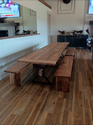 Handcrafted 12-Foot Spanish Oak Farmhouse Table