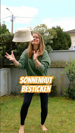 Sonnenhut besticken - einfaches Sommer DIY im Boho Stil #summeronshorts