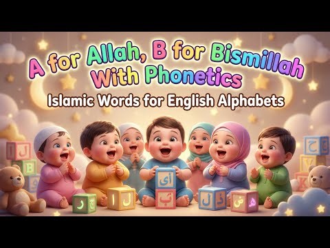 A for Allah with Phonetics | Islamic Alphabet Song | Learning ABC for babies #kids