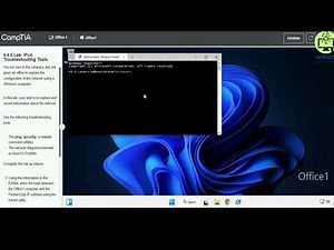 Testout ｜ Network + ｜ 4 4 5 Lab： IPV4 Troubleshooting Tools