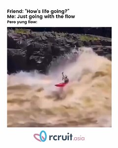 Me going with the flow. 💗 Pero yung flow... 🤣 #rcruitasia #workfromhomelife #freelancelife #fypageシ | Rcruit Asia Careers