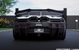 続々登場、ランボルギーニ・レヴエルトのカスタムパーツ。今回はデューク・ダイナミクスが「過激バージョン」を公開、エッセンツァSCV12風に【動画】