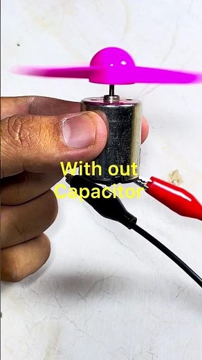 Slow vs Fast Fan without & with capacitors #circuit #diy #scienceexperiment