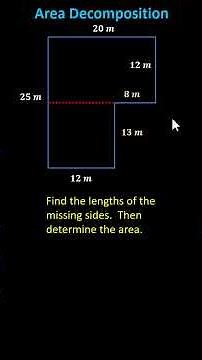 Can You Find the Area? Area Decomposition: Two Rectangles (7GA6) #math #maths