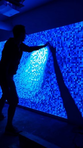 1.6K views · 12 reactions | Another experiment turning a blank wall into a massive interactive touch screen thanks to a cheap lidar (Ydlidar G4). As this lidar is not natively supported in Touchdesigner, I had to code some custom components. Looking good!  ---------- #touchdesigner #interactiveart #digitalart #lidar #immersiveart #immersiveinstallation #creativecoding #newmediaart #interactive | Parse/Error | Facebook