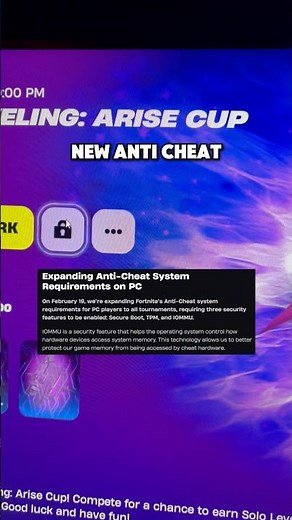 Fortnite Tournaments Now LOCKED.. How to FIX (IOMMU) #fortnite #update #howto