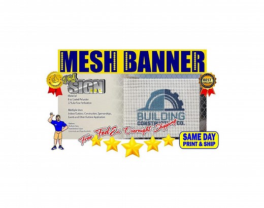 Custom Mesh Banner for Construction Sites – Outdoor Fence Sign – Wind-resistant Jobsite Advertising - Etsy