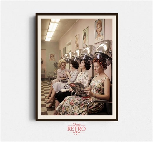 Beauty Salon Photo, Retro Woman Poster, Hair Salon Decor (digital Download) - Etsy