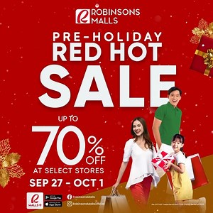 Get ready for some pre-holiday shopping fun!  Don't miss Robinsons...