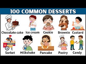 Common Desserts in English | Easy Vocabulary with Simple Sentences for Kids | Desserts Vocabulary
