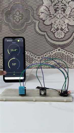 Control LED and Monitor DHT Sensor with Xiao ESP32C3 + Blynk #shortvideo #tech