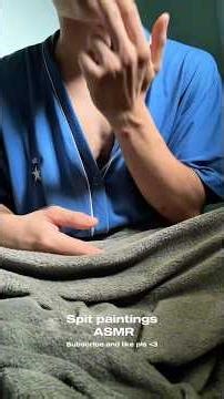 ASMR: Spit Painting with Rain Sounds🌧️💧