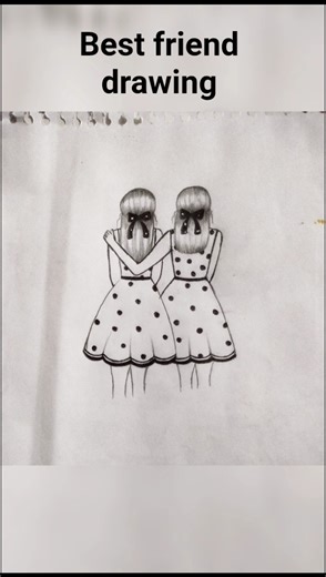 easy besties drawings 🥰🥰#shorts#trending#art