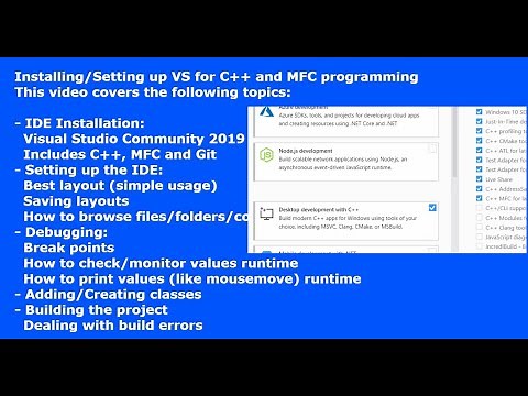 How to Install & Set Up Visual Studio 2019 for MFC / C++ | Video | Free IDE / Compiler Download