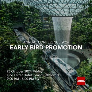 📣 It's the final week to get your early bird discounts for the Annual Conference 2024. Get your tickets by 30 September 2024! We have an array of programmes lined up for you - panel discussions and keynote sessions with subject-matter experts who will dissect the most pressing issues affecting the accountancy landscape today. Take the chance to expand your network in the industry with professionals and leaders in the field! 🔗 Register with early bird rates now: https://www.accapdhub.com/Course