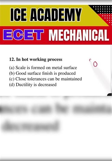 Mechanical MCQs for ECET 2026 🚀 | Q - 80 Strategy to Achieve Top Rank!,#ecet2026