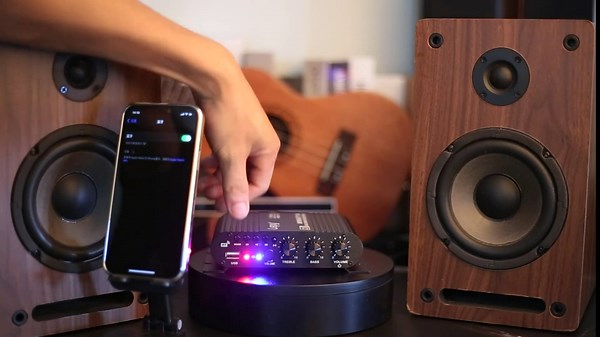 LP-838 2.1 Bluetooth Amplifier 38W+38W+50W Power Output with Remote Control Function, 2.1 Channels Bluetooth Amplifier Supports Bluetooth/USB/RCA Input(with 12V/5A DC Power Supply)