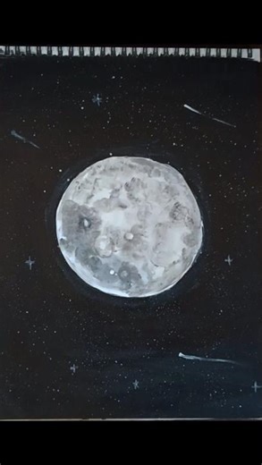 Moon painting #art #drawing #painting #viral #trending #shorts #howto #video #status #Moon #scenery