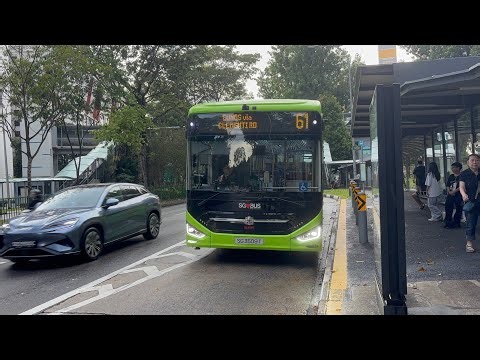 SMRT Buses Zhongtong LCK6126EVG N12 [SG3509T] on Service 61 departing Bus Stop 43199