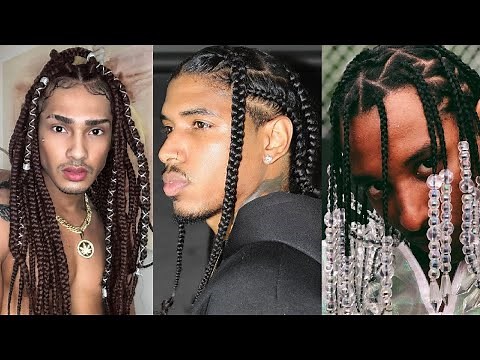 Black Men Natural Long Hair (Braids) Cornrows