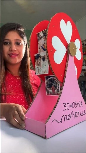 DIY Ferris Wheel Tutorial using cardboard 🎡 #diyferriswheel #handmade #photostand