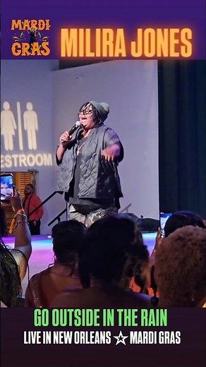 Milira Jones performing "Go Outside In The Rain" in New Orleans at Mardi Gras 🔥 @ultimatemilira