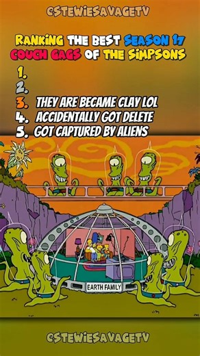 RANKING THE BEST SEASON 17 COUCH GAGS OF THE SIMPSONS