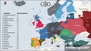 The History of Europe: Every Year on Make a GIF