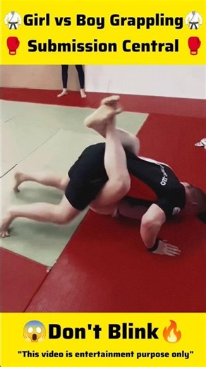 When Skill Beats Strength💪🏻 😳 Girl vs Boy INSANE Submission😱 #grappling #nogi #jiujitsu #mma #shorts