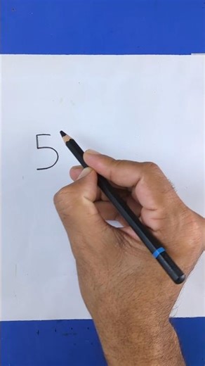 how to draw a lion with number "5" #artdrawing #sorts #easydraw