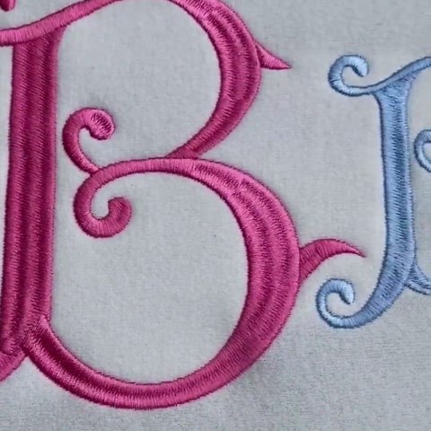 Elegant Monogram Embroidery Font BX, Satin Script Alphabet, Fancy Initials Font, Wedding Monogram, Classic Embroidery Letters - Etsy