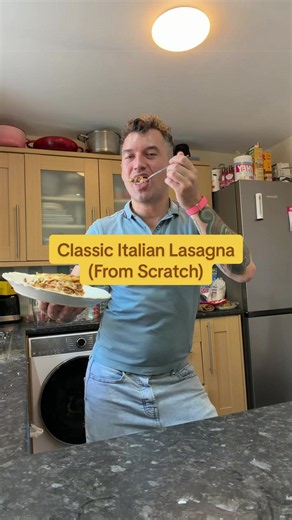 Classic Italian Lasagna (From Scratch) #handmadepasta #freshpasta #foodtok #homemadefood