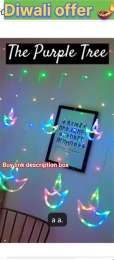 The Purple Tree Decorative Diya Diwali Light Curtain, String Lights