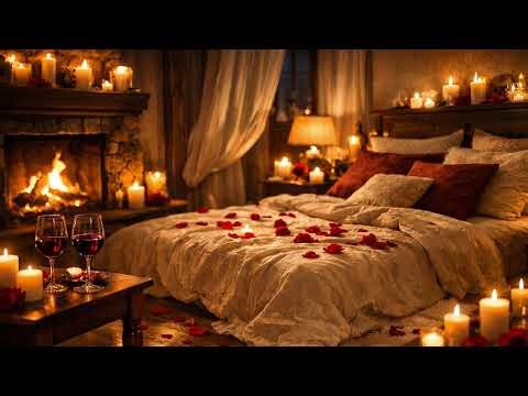 Valentine’s Day Fireplace 🔥 69 Minutes Sensual Music for Couples | Romantic Ambience