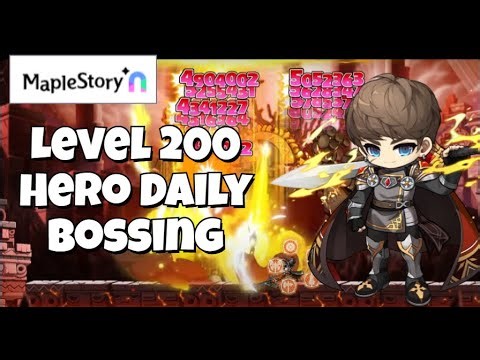 Level 200 Hero daily bossing - Maplestory N