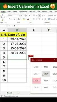 Excel Me Calendar Add Karna Sikho 📅 | Date Picker Trick 😱