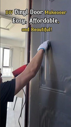 DIY Vinyl Door Makeover – Easy, Affordable, and Beautiful! #howto #DIY #harvest #outdoors #wrapping