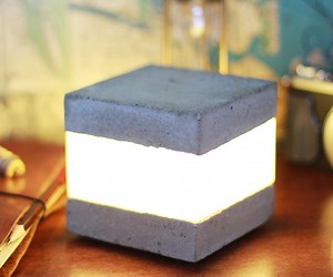 Concrete LED Light Cube