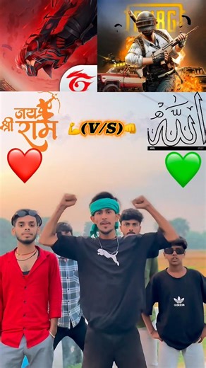 💪Free Fire ❤️(VS)🖤 PUGB 👊 #freefire #pugbarking #viralvideo #