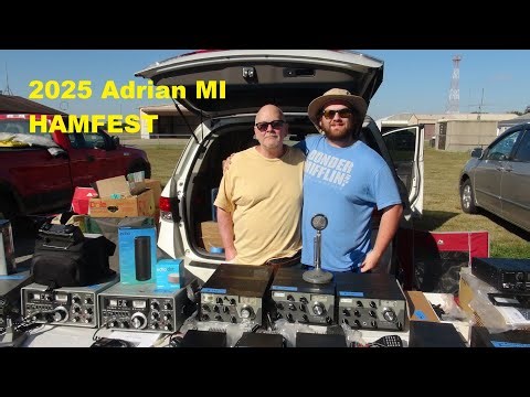 Adrian, MI Hamfest 2025 Ham Radio Shortwave test equipment extravaganza tour the trunk sales