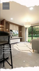 Small House Tour I Two Bedroom 64 sq.m Modern Rustic Design Split Level House #architecture