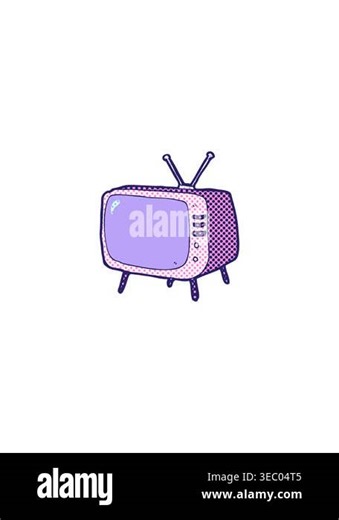 radioactive glowing animation of cartoon television Stock Video Footage - Alamy