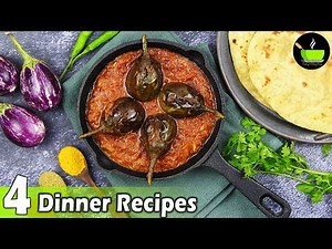 4 Lockdown Recipes | 4 Easy Dinner Recipes | Indian Dinner Plan | Dinner Ideas | Restaurant Style