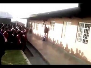 School learner's singing Zion version at the assembly