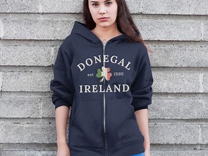 Donegal Ireland Zipper Hoodie, Donegal Zip Hoodie, St Patricks Day, Ireland Flag Clover, Ireland Zip Hoodie, Ireland Lover Plus Size Donegal - Etsy