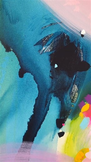 Large abstract painting on canvas