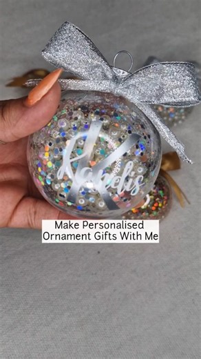 6.3K views · 34 reactions | ✨ Making personalised Christmas ornaments for my loved ones. Christmas is my favourite time to get creative, and these little DIY gifts always make people smile. 凉 Are you making any handmade Christmas bits this year? I need inspo too! ✂️ #Christmas #ChristmasDIY #cricutuk #giftgiving #christmasgifts #christmasinspo #christmasdecor | tanyahomeinspo | Facebook