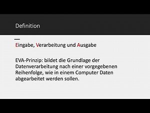 Was ist das EVA-Prinzip? | IT in 120 Sekunden